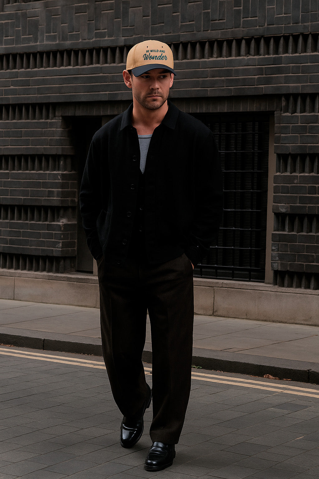 Boné Baseball Wonder Aba Curva, Bordado Vintage, Ajustável