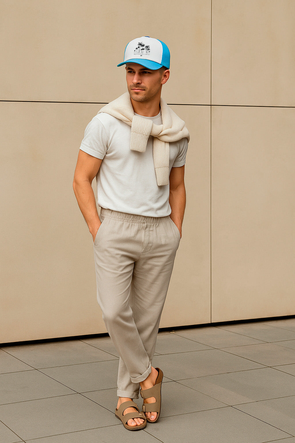 Boné Aba Curva Palms Tropical Hatz