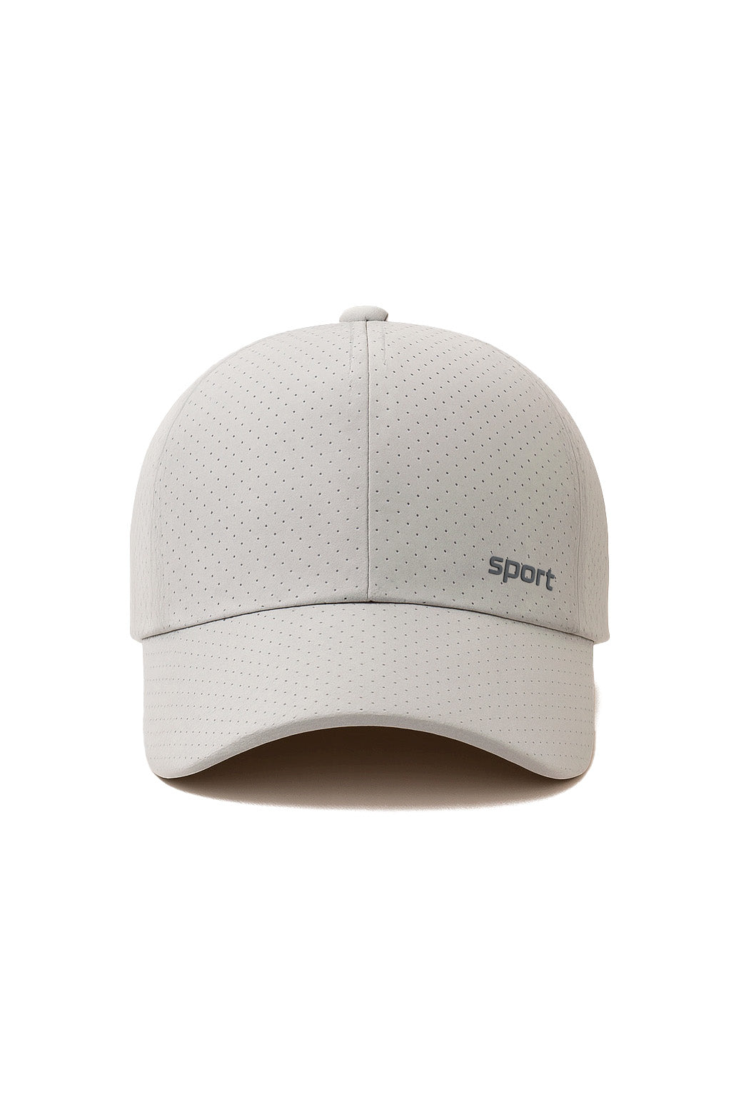 Boné Esportivo Cinza Aba Curva, Secagem Rápida p/ Corrida