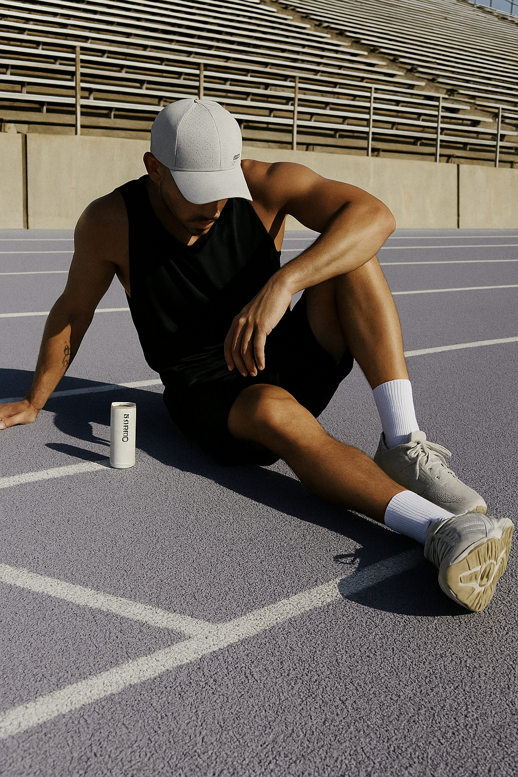 Boné Esportivo Cinza Aba Curva, Secagem Rápida p/ Corrida